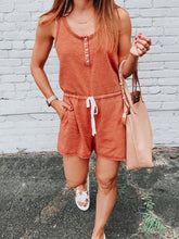 Load image into Gallery viewer, Fashionable Short Sleeve Casual Tie Jumpsuit
