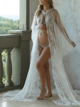 Load image into Gallery viewer, Maternity Dress Elegant Lace Photo Hooded Blouse
