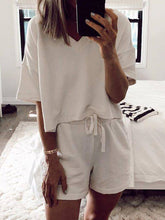 Load image into Gallery viewer, V-neck Casual Loose Suit Women Summer

