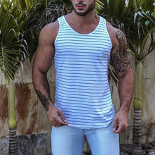 Load image into Gallery viewer, Men's Casual Fashion Striped Printed Sleeveless T-shirt  
