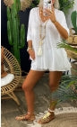 Load image into Gallery viewer, Lace Short Sleeve V-neck Suit
