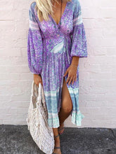 Load image into Gallery viewer, Floral Long Sleeve Loose Women's Dress

