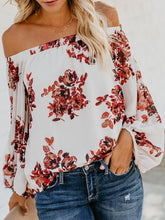 Load image into Gallery viewer, Women's Fashion Print Lantern Sleeve Blouse

