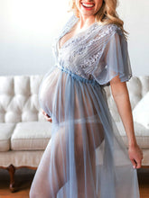 Load image into Gallery viewer, Maternity Dress Elegant Solid Color Soft Yarn Photo Dress
