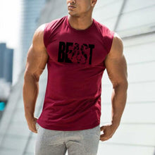 Load image into Gallery viewer, Letter Printed Sleeveless Cotton Men's Tops
