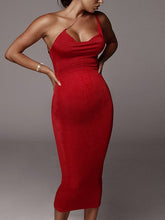 Load image into Gallery viewer, Maternity Sexy One-Shoulder Solid Color Suspender Dress
