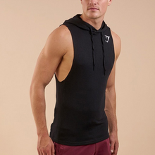 Load image into Gallery viewer, Men's Cotton Sleeveless Hooded Sports Vest
