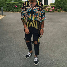 Load image into Gallery viewer, Printed Lapel Button Casual Men's Shirt
