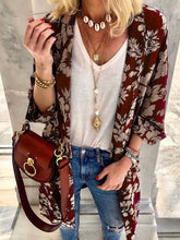 Load image into Gallery viewer, Cardigan Chiffon Printed Beach Blouse
