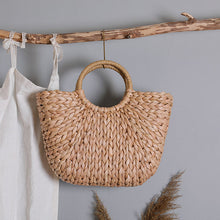Load image into Gallery viewer, Simple Straw Bag Hand-woven Large Capacity Female Bag
