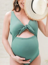 Load image into Gallery viewer, Maternity Sexy Lace Up Pure Color Swimsuit
