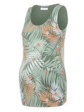 Load image into Gallery viewer, Maternity Casual Floral Print Sleeveless T-shirt
