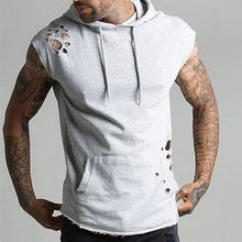 Load image into Gallery viewer, Ripped Hooded Leisure Fitness Vest
