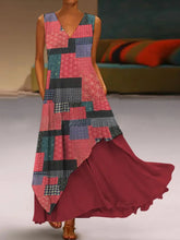 Load image into Gallery viewer, Retro Color Block Stitching Temperament Women's Dress
