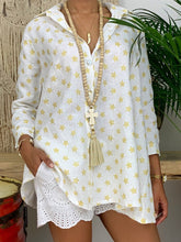 Load image into Gallery viewer, Women's 3/4 Sleeve Star Print Shirt And Casual Shorts Suit
