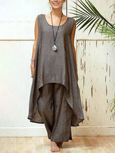 Load image into Gallery viewer, Women's Casual Loose Solid Color Sleeveless Suit
