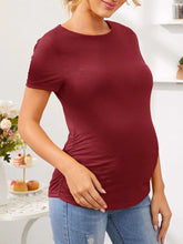Load image into Gallery viewer, Maternity Casual Comfortable Solid Color Short-sleeved T-shirt

