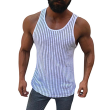 Load image into Gallery viewer, Men's Striped Bottom Sports Vest
