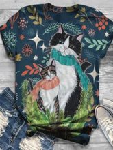Load image into Gallery viewer, Retro Abstract Printed Loose T-shirt Spot
