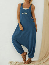 Load image into Gallery viewer, Cotton Linen Wide Legs Simple Women's Jumpsuits
