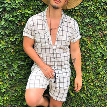 Load image into Gallery viewer, Leisure Plaid Lapel Loose Men's Suits
