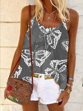 Load image into Gallery viewer, Butterfly Print Loose Camisole Top
