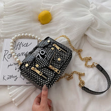 Load image into Gallery viewer, Fashion Chain Polka Dot Leather Handbag
