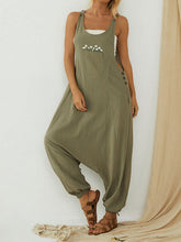 Load image into Gallery viewer, Cotton Linen Wide Legs Simple Women's Jumpsuits
