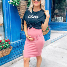 Load image into Gallery viewer, Round Neck Casual Letters Maternity Dress

