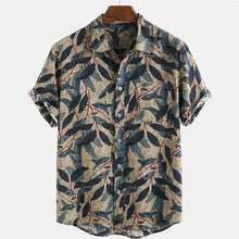 Load image into Gallery viewer, Beach Style Leaf Print Fashion Popular Shirt
