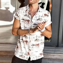 Load image into Gallery viewer, Men's Casual Holiday Printed Short-sleeved Shirt
