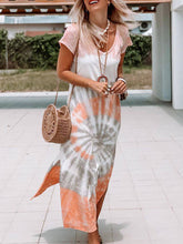 Load image into Gallery viewer, Tie-dye Printed Short Sleeve Casual Dress
