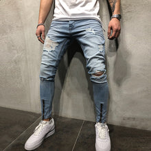 Load image into Gallery viewer, Men's Casual Slim Zipper Jeans
