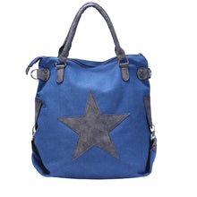 Load image into Gallery viewer, Washed Canvas Pentagram Shoulder Bag Diagonal Bag
