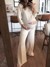 Load image into Gallery viewer, Knitted Hooded Maternity Casual Suit
