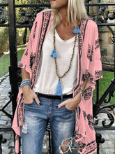 Load image into Gallery viewer, Cardigan Mid-length Printed Mid-sleeved Cardigan Shirt
