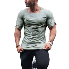 Load image into Gallery viewer, Men's Solid Color Slim Short Sleeve T-Shirt
