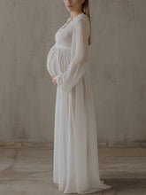 Load image into Gallery viewer, Maternity Dress Elegant Strapless V-neck Photo Dress
