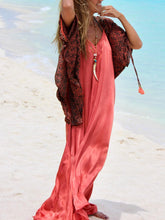 Load image into Gallery viewer, Women's Casual V-neck Solid Color Loose Strap Dress
