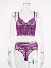 Load image into Gallery viewer, Lace Stitching Two-Piece Set Erotic Lingerie

