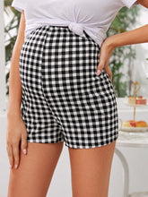 Load image into Gallery viewer, Checked Maternity Shorts
