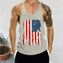 Load image into Gallery viewer, Flag Printed Breathable Split Men's Tops
