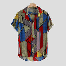 Load image into Gallery viewer, Colorful Striped Geometric Casual Shirt
