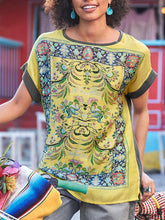Load image into Gallery viewer, Women's Casual Floral Embroidery Printed Short-sleeved T-shirt  
