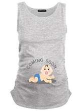 Load image into Gallery viewer, Maternity Cute Baby Print Sleeveless Vest
