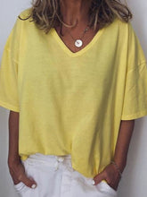 Load image into Gallery viewer, Casual Loose V-Neck Women's Tops

