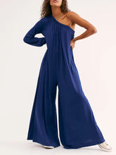 Load image into Gallery viewer, Women's Fashion One-Shoulder Long Sleeve Loose Jumpsuit
