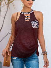 Load image into Gallery viewer, Leopard Stitching Vest Pocket Maternity Tops
