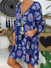 Load image into Gallery viewer, Women's Casual Loose Embroidered Printed V-neck Dress
