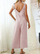 Load image into Gallery viewer, Women's Tied Bandwidth Straight Solid Solid Siamese Jumpsuit
